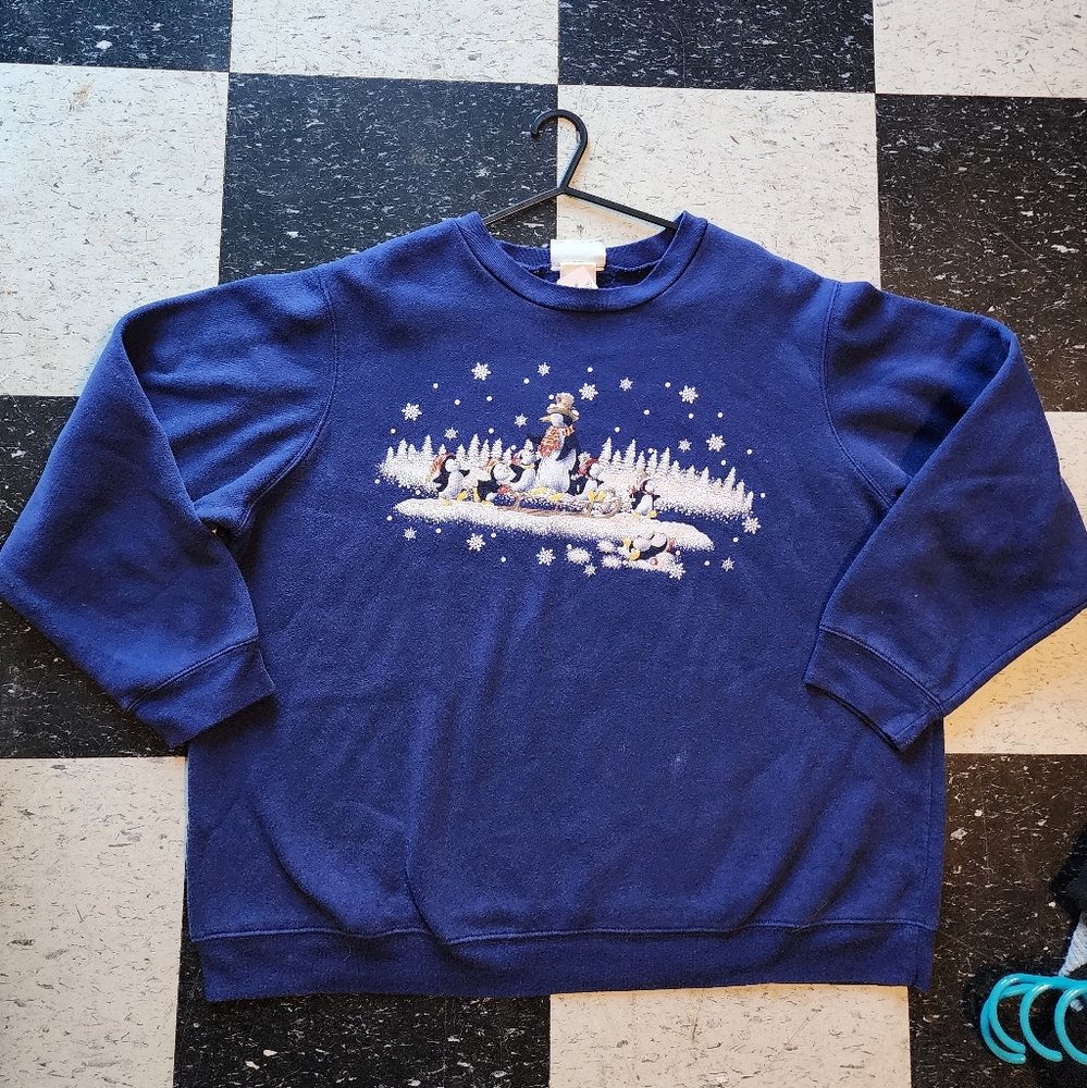 Vintage Penmans Penguin Winter Scene Crewneck
